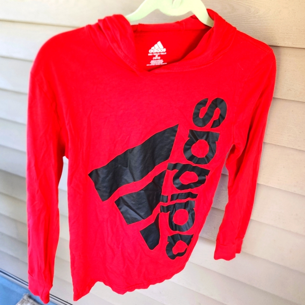 EUC sz Ymedium Adidas hooded long sleeve tshirt